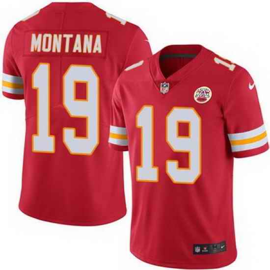 Nike Chiefs #19 Joe Montana Red Team Color Mens Stitched NFL Vapor Untouchable Limited Jersey